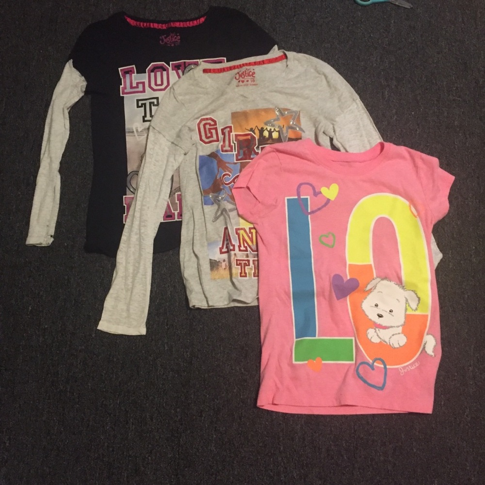 BUNDLE 3 justice shirts